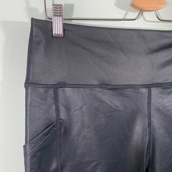 Savvi Women’s Sheen Black Side Pocket Code Bike Shorts Size XL NWT - Picture 2 of 9